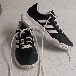 Adidas GameCourt2 Black and White Athletic Shoes